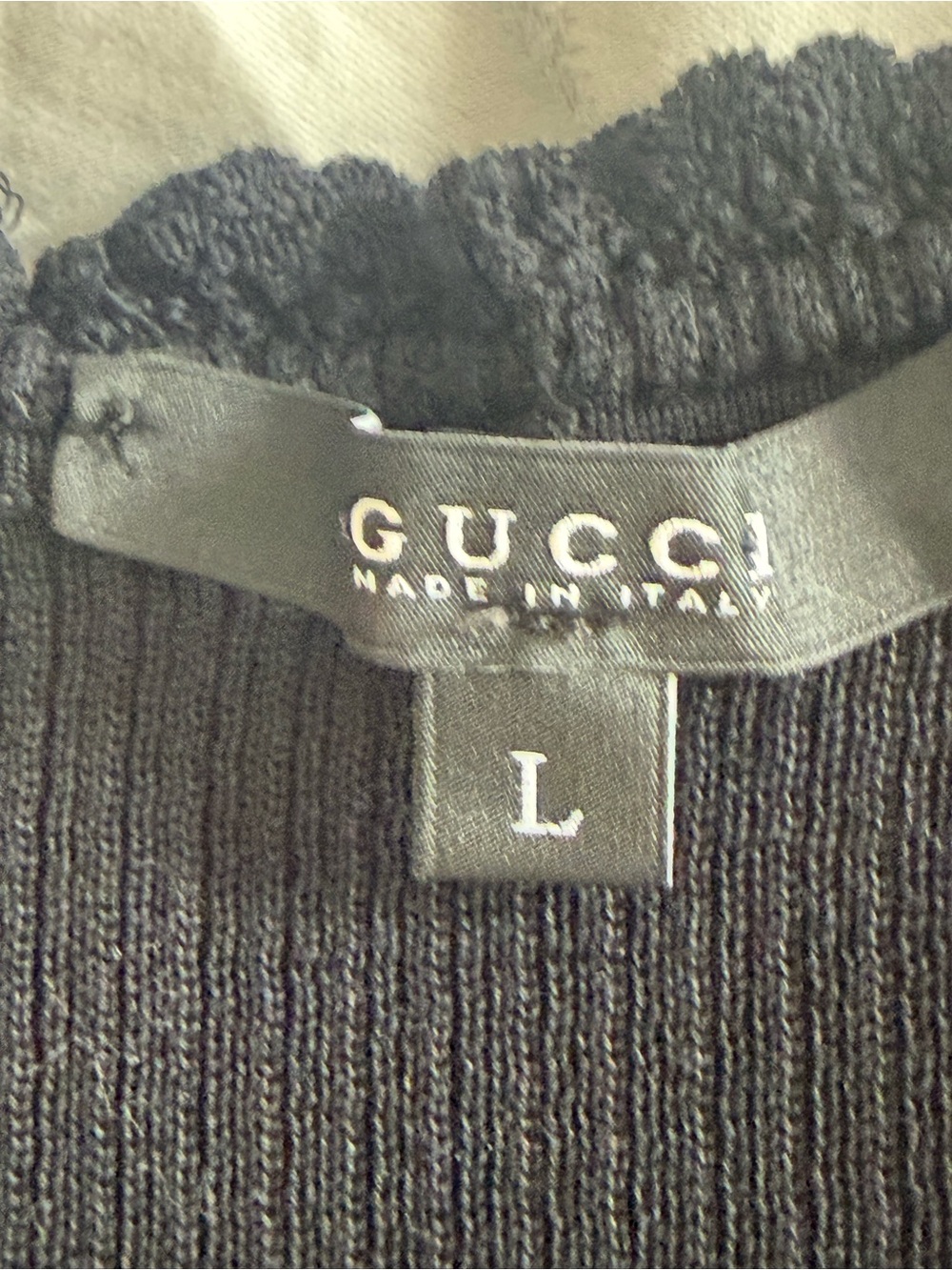 Gucci Black Knit Sleeveless Tank with Tie Detail - Picture 7 of 8